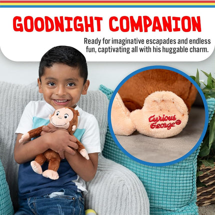 Plush Toys for Kids, Preferred by Curious George Jumpsuit, Soft Plush Toys for Babies, Toddlers, Girls, 8 Inch