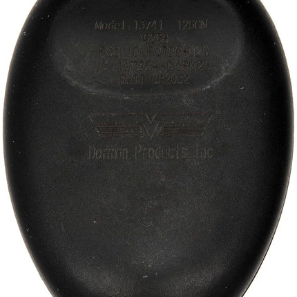 Dorman 13741 Keyless Entry Transmitter for Select Buick/Pontiac Models, Black