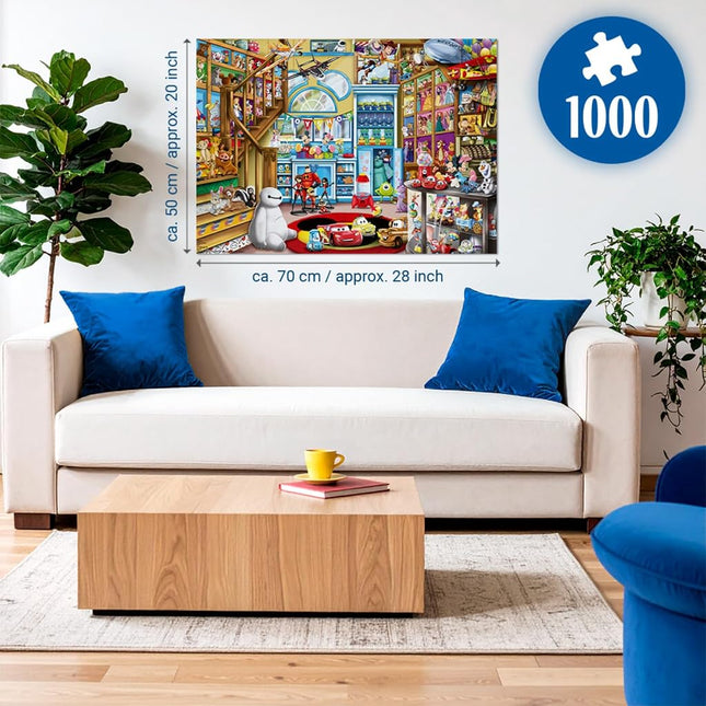 Ravensburger Disney Pixar Toy Store 1000 Piece Jigsaw Puzzle, Adult Puzzle with Disney and Pixar Characters, 70 x 50 cm, Ages 12 Years and Up