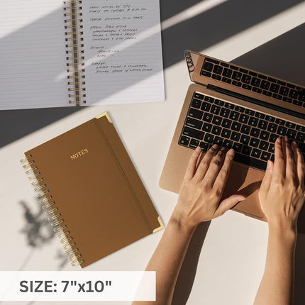 Aesthetic Thick Spiral Notebook Journal For Women in B5 - Linen Hardcover