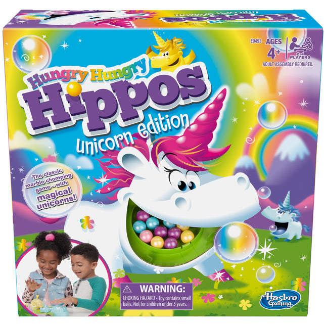Hasbro Gaming Hungry Hungry Hippos Unicorn Edition