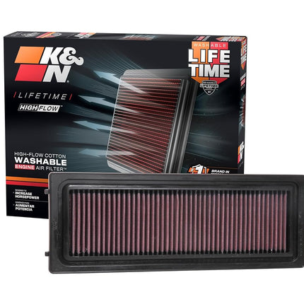 K&N 33-3071 Engine Air Filter: High Performance, Premium, Washable, Replacement Filter: Compatible with 2016-2019 ALFA ROMEO (Giulia, Stelvio), Red