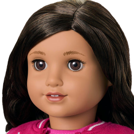 American Girl, Truly Me 18-inch Doll #108 with Brown Eyes, Curly Black-Brown Hair, Tan Skin, for Ages 6+