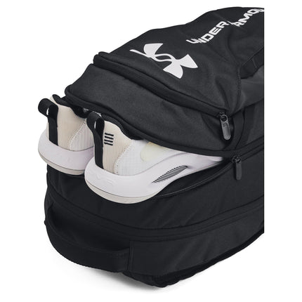 Under Armour Men's 29L Hustle 6 Backpack, Black/White, One Size