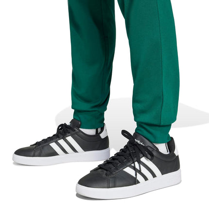 adidas Men's Essentials Feel Cosy Fleece Tracksuit Bottoms, Collegiate Green/Black, S