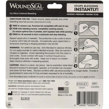 WoundSeal Powder 4 Each (Pack of 2) by Woundseal