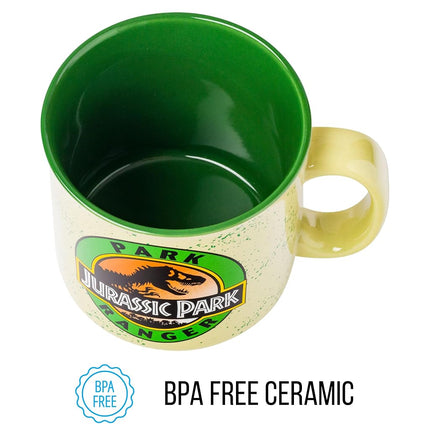 Silver Buffalo Jurassic Park Park Ranger Ceramic Camper Mug, 20oz