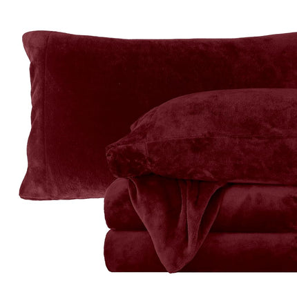 Elegant Comfort Luxuriously Soft 4-Piece Velvet Pl