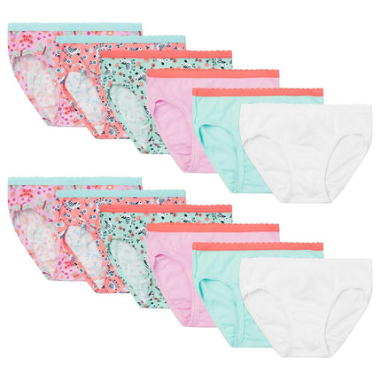 Fruit of the Loom Girls' Cotton Hipster (12-Pack B
