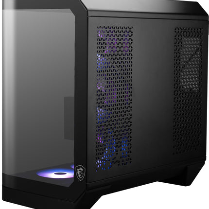 MSI MAG PANO 120R PZ - ATX Mid-Tower Gaming PC Case - 270-degree Tempered Glass Panel - Liquid Cooling Support up to 360mm Radiator - Pre-Installed 7 ARGB Fans - VGA Bracket