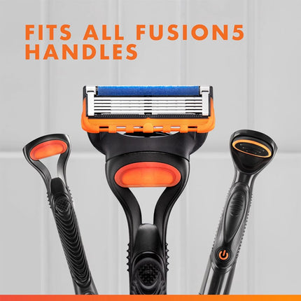 Gillette Fusion5 Razor Refills for Men, 12ct Cartridges, Lubrication Strip, Precision Trimmer for Men, 5-Bladed Refill Blades for Close Shave