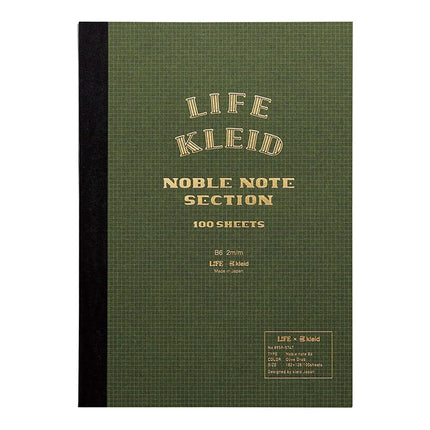 kleid 8959 Life x Kleid Noble Notebook, Olive, B6,