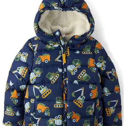 Doudoune Gymboree pour garçons et tout-petits, motif véhicules de construction Tidal, 18-24 mois