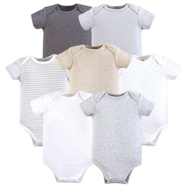 Hudson Baby Unisex Baby Cotton Bodysuits, Neutral 