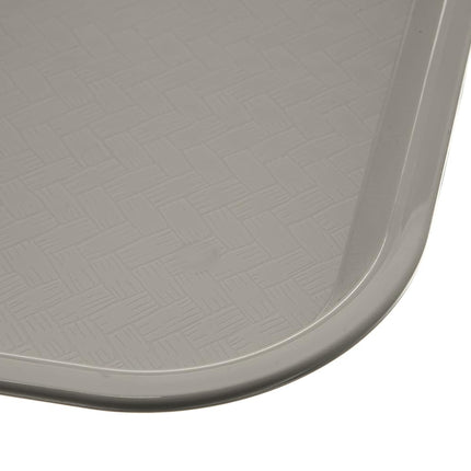 Plateau de cafétéria Carlisle FoodService Products Cafe Fast Food avec surface texturée pour cafétérias, restauration rapide et salles à manger, plastique, 35,5 x 45,7 cm, gris, (paquet de 12)