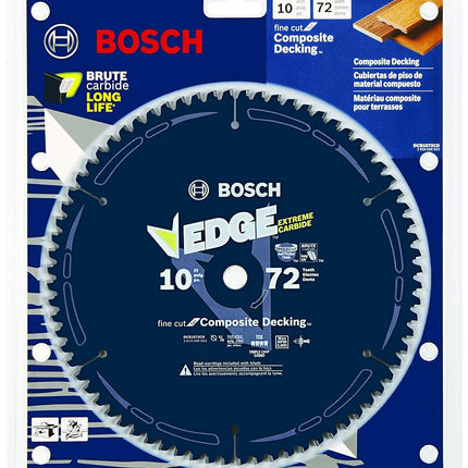 Bosch DCB1072CD 10" 72 Tooth Edge Circular Saw Blade for Composite Decking