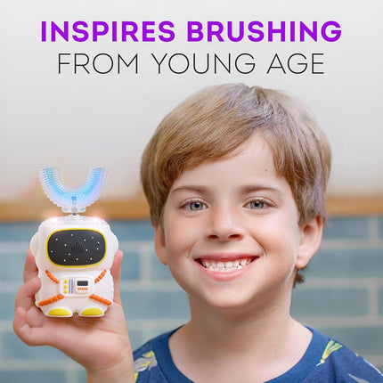 Bendi Sensory 360 Round U-Shaped Astronaut Design Mouthguard Electric Toothbrush for Kids Ages 2-7 - Automatic Memory Function - 5 Modes Toothbrush with Multiple Heads – Kids Travel Essentials