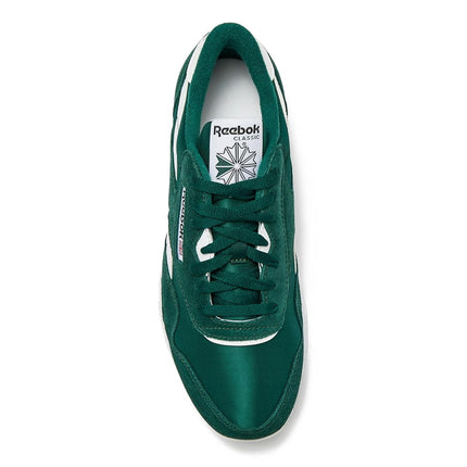 Reebok Men's Classic Nylon Sneaker, Collegiate Green/Collegiate Green/White, 2 UK