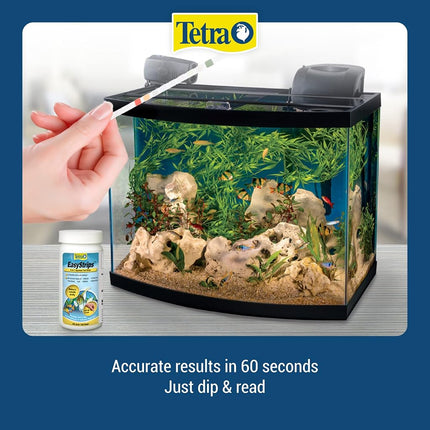 Tetra EasyStrips 6-in-1 Aquarium Test Strips 25-Pieces, Measure 6 important water quality level, For Freshwater & Saltwater Aquariums
