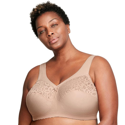 Glamorise MagicLift Cotton Support Wirefree Bra 1001 (Women's & Women's Plus)