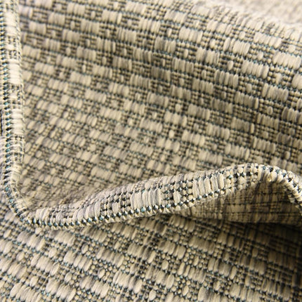 Unique Loom Collection Casual Transitional Solid Heathered Indoor/Outdoor Flatweave Area Rug (3' 3" Round, Light Gray/Ivory)