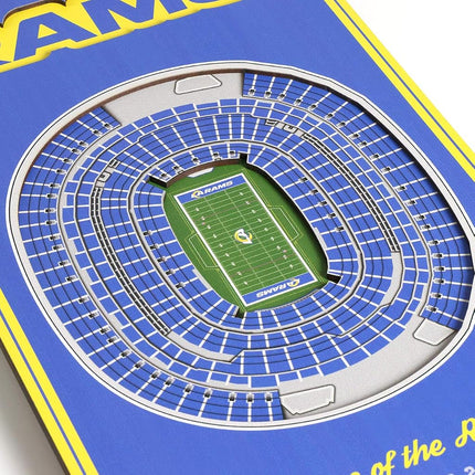 YouTheFan NFL Los Angeles Rams Bandera 3D de Estadio 8x32 - SoFi Stadium
