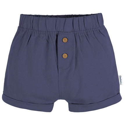 Gerber Baby-Boys 3-Pack Knit Shorts, Blue, 12 Months