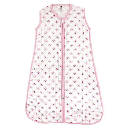 Hudson Baby Saco de Dormir, Manta, de Muselina de Algodón sin Mangas, Unisex, para Bebé, Diseño Floral, 0-6 Meses