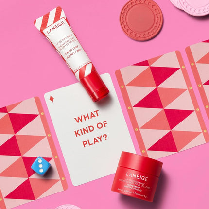 LANEIGE Minty Lip Duo: Peppermint Lip Sleeping Mask and Candy Cane Lip Glowy Balm for Soft, Hydrated Lips
