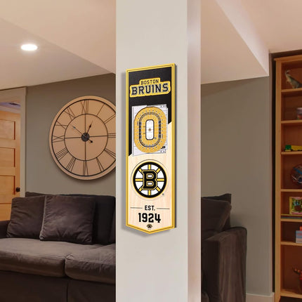 YouTheFan NHL Boston Bruins - TD Garden 3D Banner, Team Colors, 6" x 19"