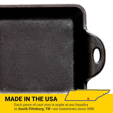 Lodge 0.30 litre / 10 ounce Heat-Treated Pre-Seasoned Cast Iron Square Mini Server
