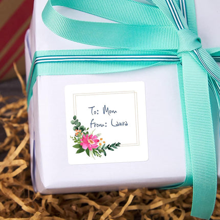 Avery Matte White Square Labels with Sure Feed, 3" x 3", 600 Matte White Printable Labels