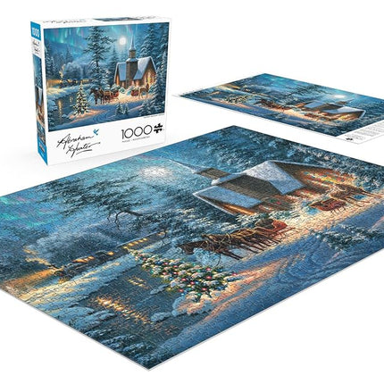 Buffalo Games - Abraham Hunter - Silent Night - 1000 Piece Jigsaw Puzzle for Adults - Challenging Puzzle Perfect for Game Nights - Finished Size is 26.25 x 19.75