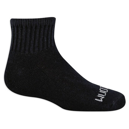 Fruit of the Loom Calcetines de Tobillo con Amortiguación Dual Defense para Niños, Paquete de 10, Negro, Talla de Zapato para Niño: 9-11