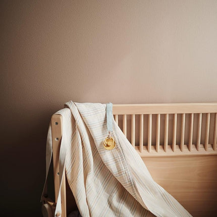 mushie Muslin Baby Swaddle Blanket | Newborn 0-3 Months Swaddle | 100% Organic Cotton | Infant Sleep Sack | Pre-Washed | Receiving Blanket | Made in Denmark | Sparrow