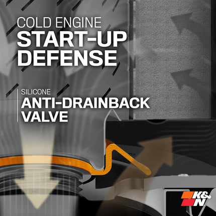 K&N Powersports Oil Filter - Spin-On Chrome 66x83mm compatible with Kawasaki, Yamaha, Honda, Polaris (KN-303C)