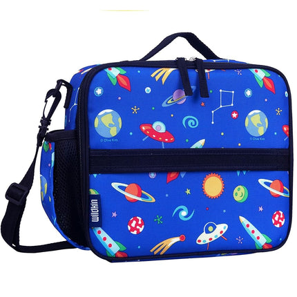 Wildkin Kids ECO rPET Insulated Lunch Box – Keeps Food Hot or Cold, Easy-Clean Lining, Mesh Pockets & BPA-Free – Boys & Girls, Ideal for School, Travel & Daycare – Out of This World