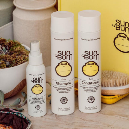 Sun Bum Curls Detangler | Vegan and Cruelty Free Moisturizing Hair Treatment for Wavy and Curly Hair | 4 oz