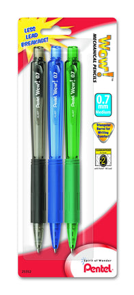Pentel Wow Mechanical Pencil, 0.7mm, Assorted Barr