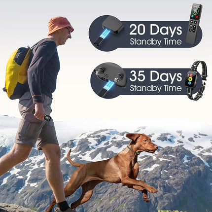 Dog Training Collar with Remote, Smart Dog Shock Collar with 3 Training Modes and Training Icons, Waterproof Electric Dog Shockers for Large and Medium Dogs (8-120 LBS)