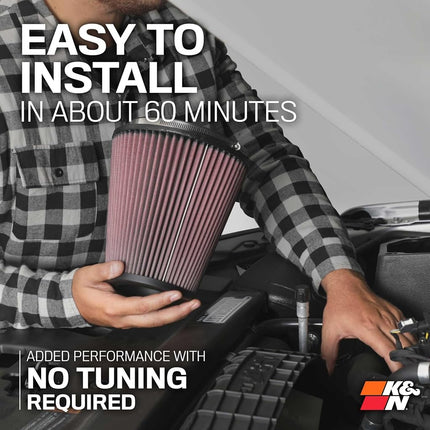 Kit de admisión de rendimiento para coche K&N 63-1561 lavable y reutilizable