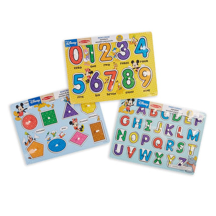 Melissa & Doug Disney Alphabet/Numbers/Shapes/Colors Peg Puzzle (8 Piece)