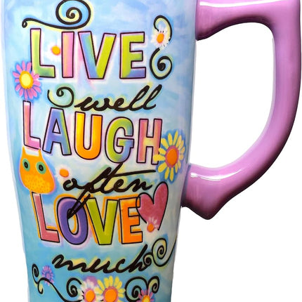 Spoontiques "Live, laugh, love Travel Mug, Multicolor