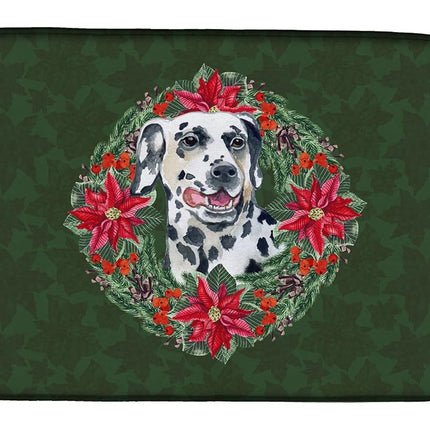 Caroline's Treasures CK1519DDM Dalmatian Poinsetta Wreath Dish Drying Mat, 14 x 21", multicolor