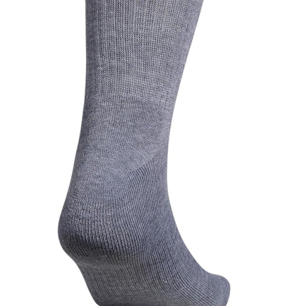 adidas Men's Athletic Cushioned Crew Socks with Arch Compression for a Secure Fit (6-Pair), Heather Grey/Black, Large
