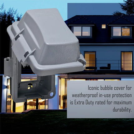Hubbell-Bell MM420G Bell 1-Gang Non-Metallic Weatherproof in-Use Cover, Gray