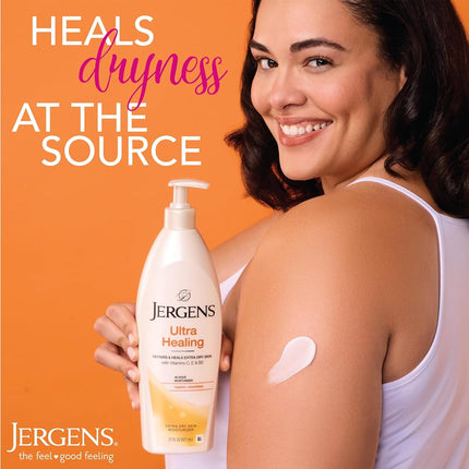 Jergens Ultra Healing Crema Hidratante para Piel Extra Seca para el Cuerpo, 29 ml (Paquete de 24)