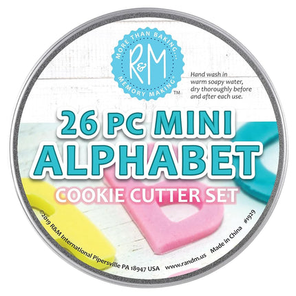 R&M International 1929 Mini Alphabet Cookie Cutter