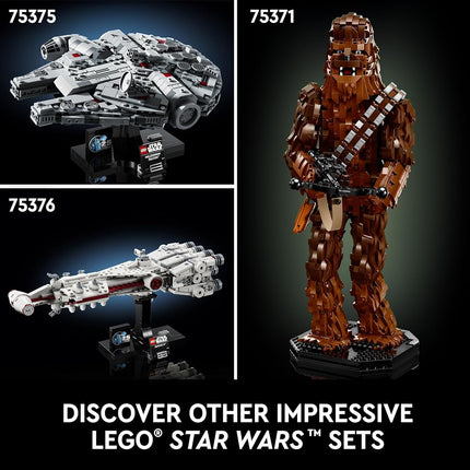LEGO Star Wars: A New Hope Millennium Falcon 25th Anniversary Buildable Starship Model, Collectible Star Wars Home D�cor, Building Set for Adults, Gift Idea for Star Wars Fans, 75375