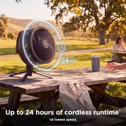 Shark FlexBreeze Pedestal & Tabletop Oscillating Fan with Remote, Indoor & Outdoor, Portable, Corded & Cordless with InstaCool Misting Attachment, White, FA222WH